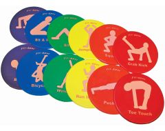 Multi-Color Poly Fitness Spots-Set of 12