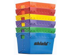 Shield Corrugated Storage Bin 6-Color set of 6