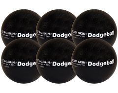 Ultra Skin Black Foam Dodgeball pack of 6
