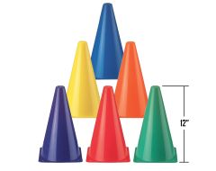 12" Plastic Lightweight Cone 6-Color Set of 6