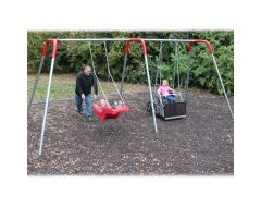 2-bay ADA Swing w/ Molded Seat & Wheelchair Platform