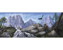 40' Mountain Scene Mural for Climbing Wall