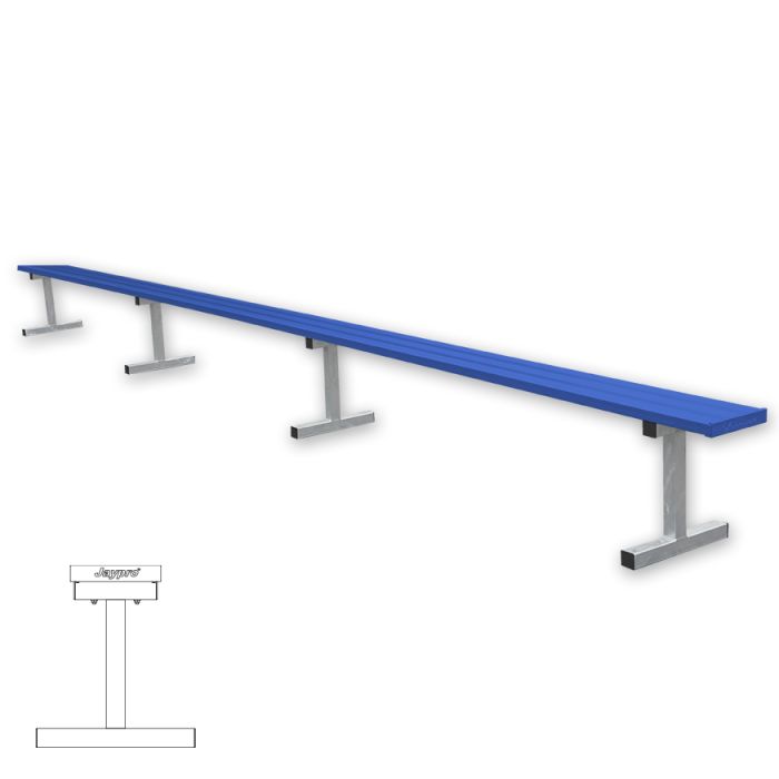 21'L Portable Powder-Coated Bench without Back