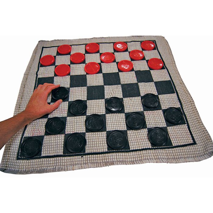 Jumbo Checkers & Backgammon Game Rug