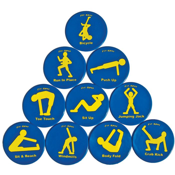 Set of 10 Poly Fitness Spots
