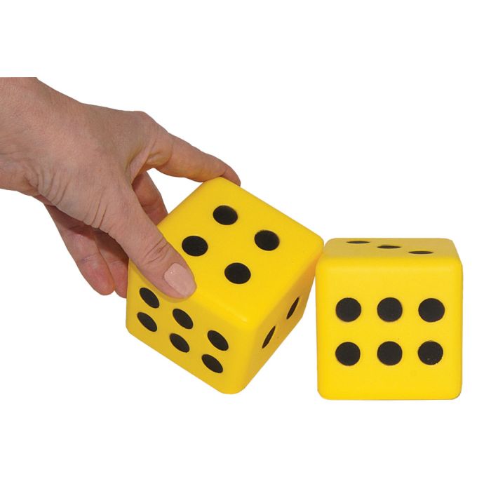3" Coated Foam Dice - pair