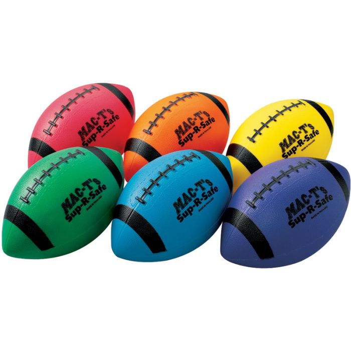 Sup-R-Safe 8 3/4" Youth Football 6-Color Set