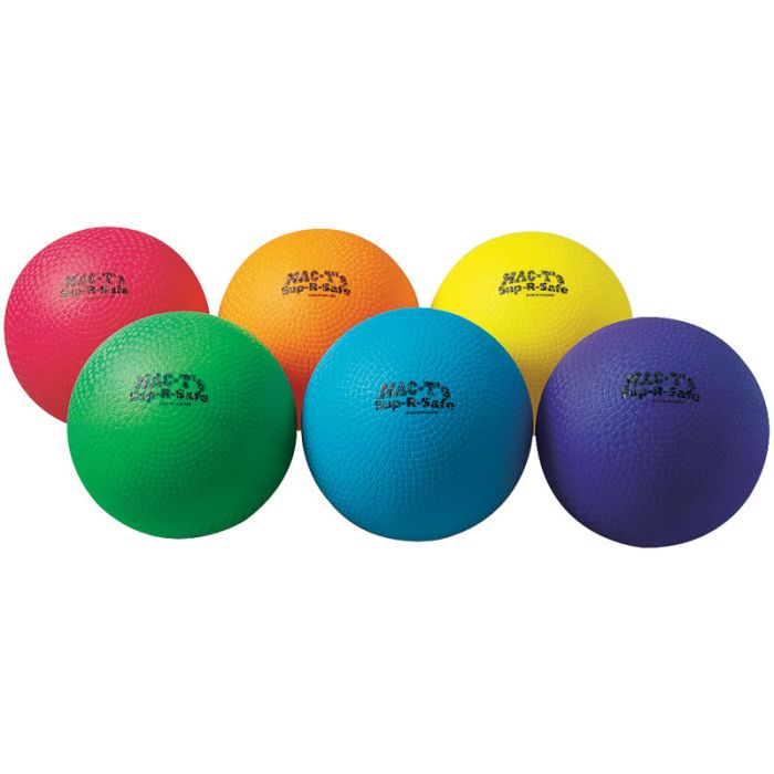 Sup-R-Safe 8 1/2" Playground Ball 6-Color Set