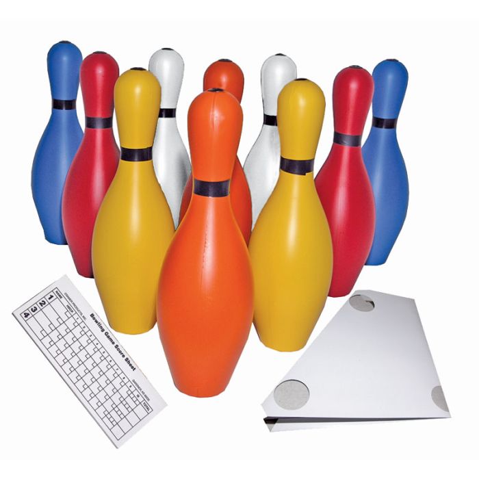 Multi-Color Plastic Bowling Pins