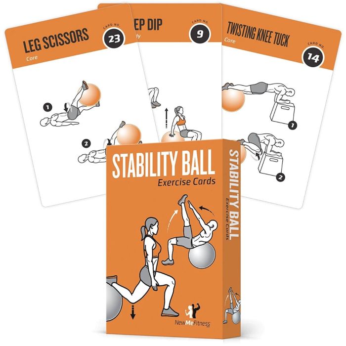 NewMe Stability Ball Exercise Cards