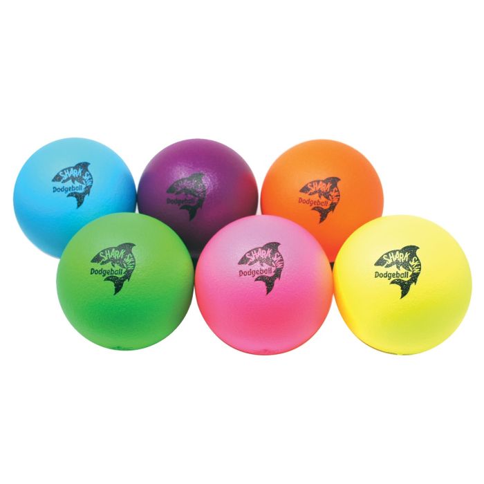 Shark Skin Neon Foam Dodgeballs 6-Color Set