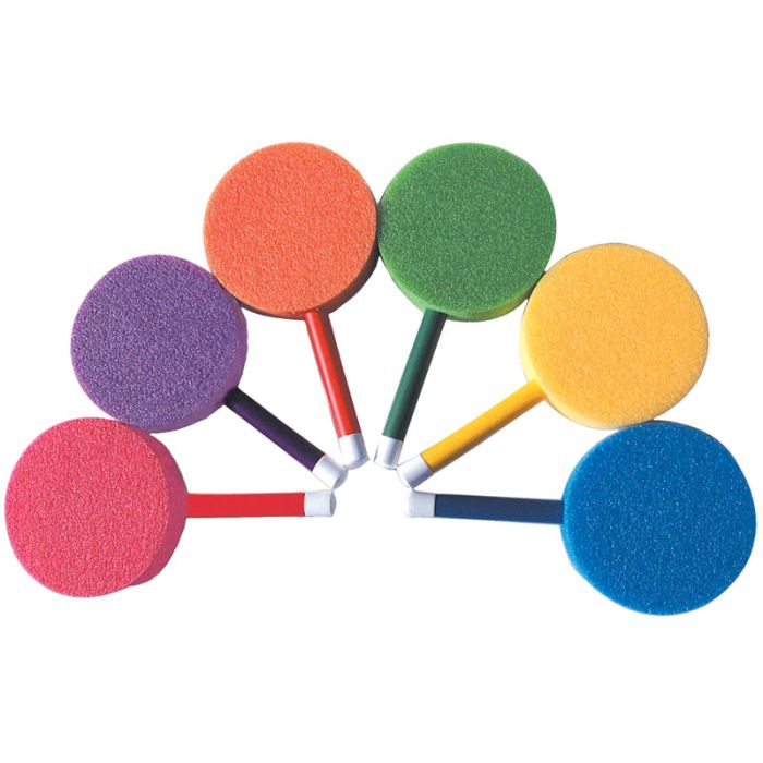 6-Color Set of Lollipop Paddles (7" Handle)