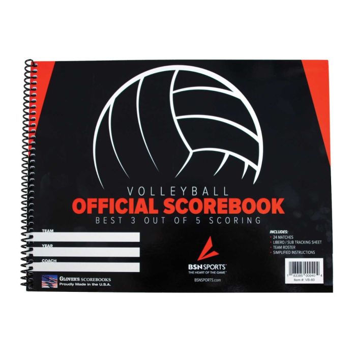 Spiral Bound Volleyball Scorebook