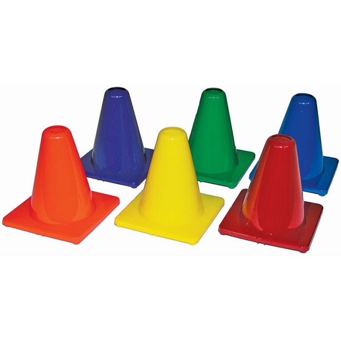 6" Traffic Cones 6 Color Set of 6