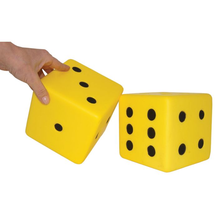 6" Coated Foam Dice - pair