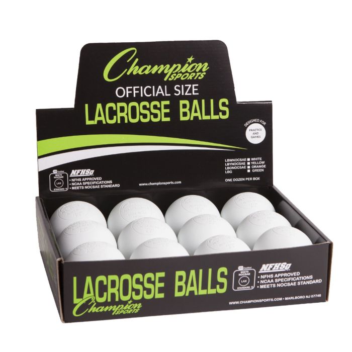 White Official Lacrosse Balls -Set of 12