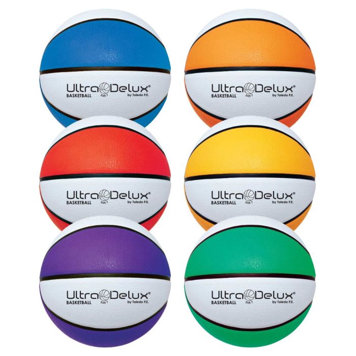 Ultra Delux Rubber 29.5" Official Basketballs, Set of 6