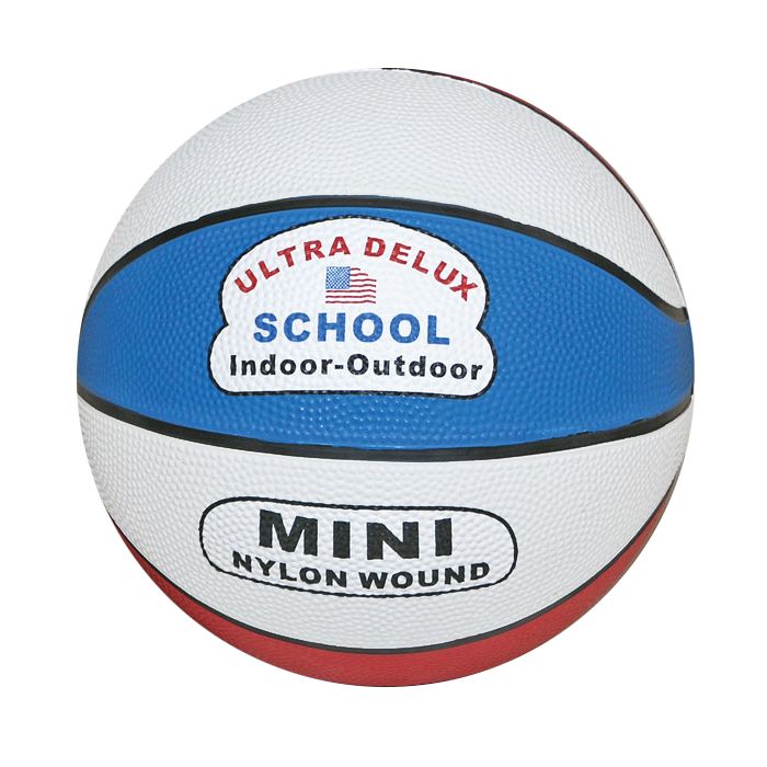 Mini 22" Rubber Basketball Red/White/Blue 