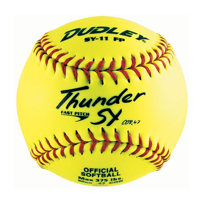 Dudley SY11FP Thunder Synthetic 11" case of 72 .47/375 Softballs