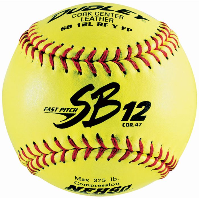 Dudley SB12LRF Leather NFHS case of 72 .47/375 Softballs