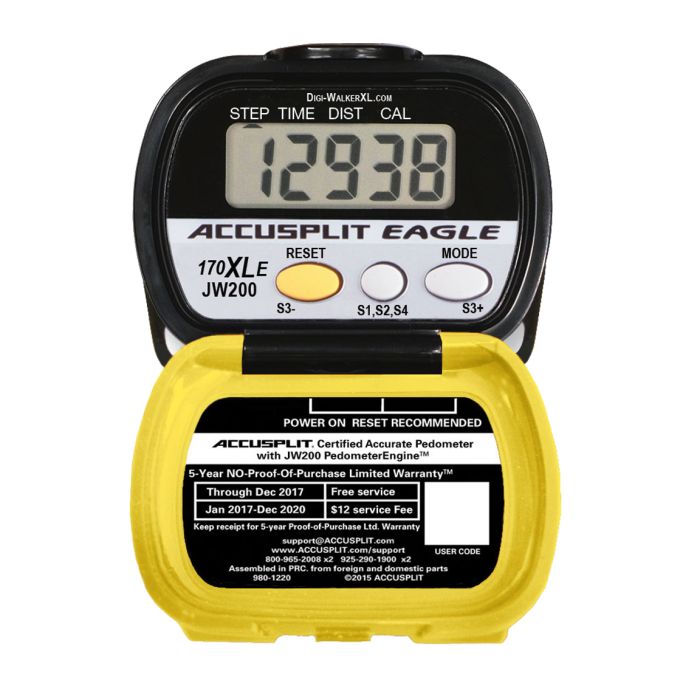 ACCUSPLIT AE170XLE Education Series Pedometer (Steps, Dist, & Calories)