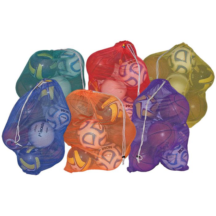 Heavy Duty Mesh Ball Bags  6-Color Set