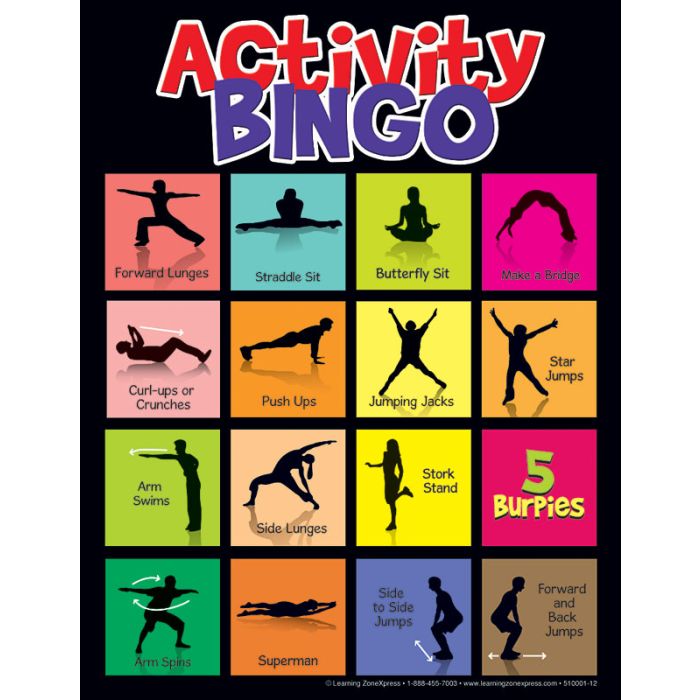 Physical Activity Bingo Game