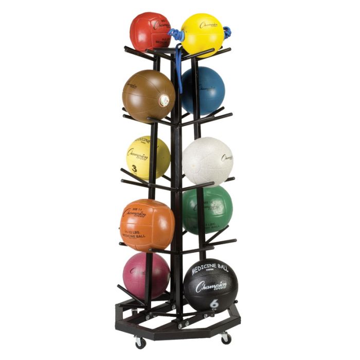 4 Sided Medicine Ball Tree Rack