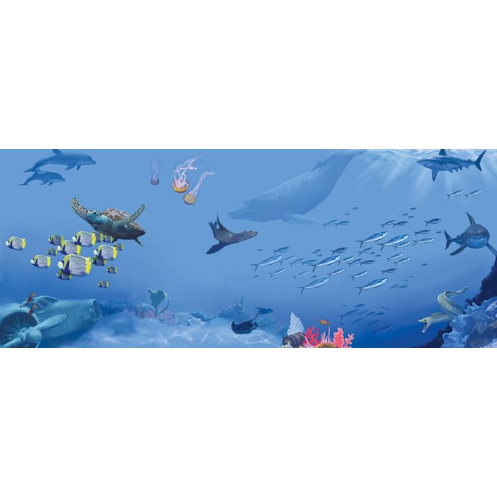 20' Ocean Scene Mural for Climbing Wall