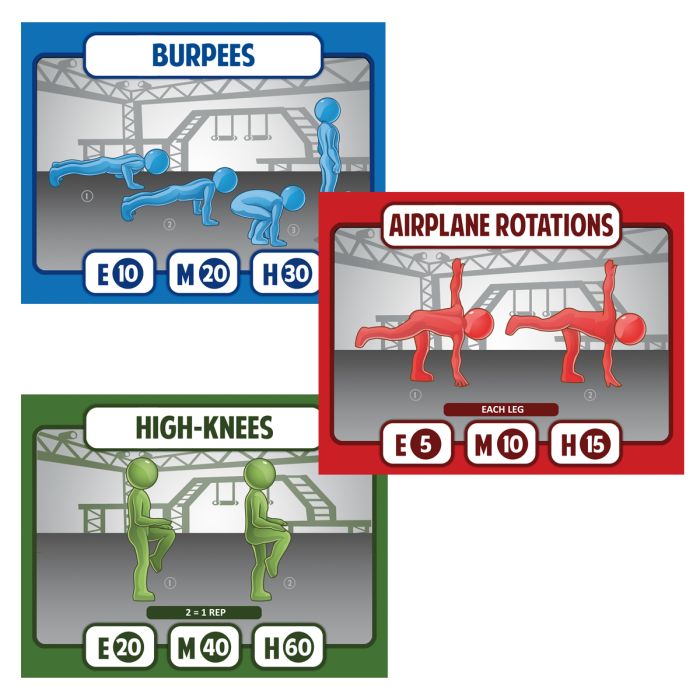 Ninja Warrior Fitness Cards