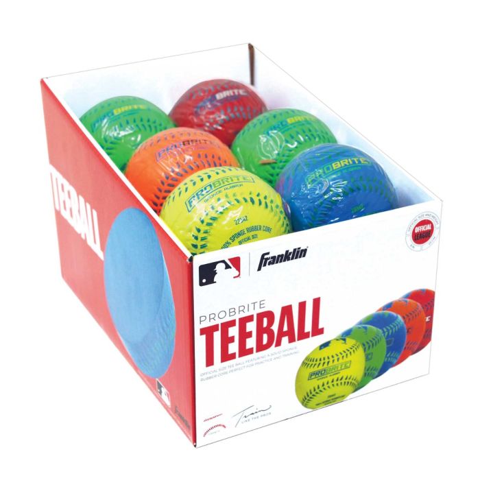 Franklin Pro Brite Rubber Baseballs - Pack of 12