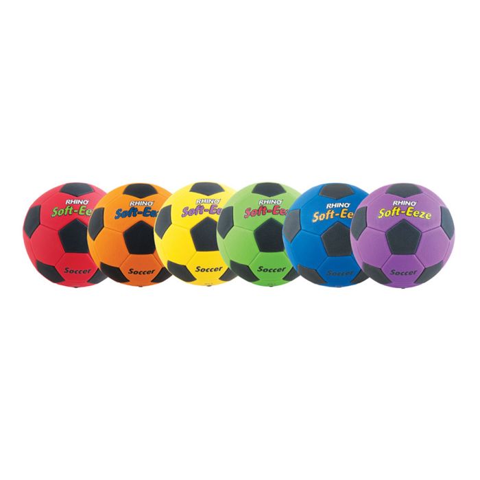 Rhino Soft-Eeze Size 4 Soccer Balls Set of 6