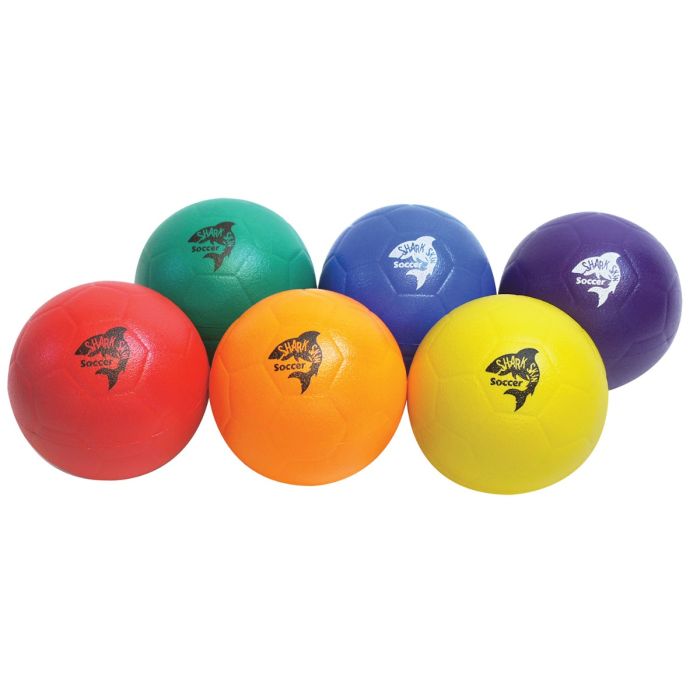 Shark Skin 8" Foam Soccer Ball 6-Color Set
