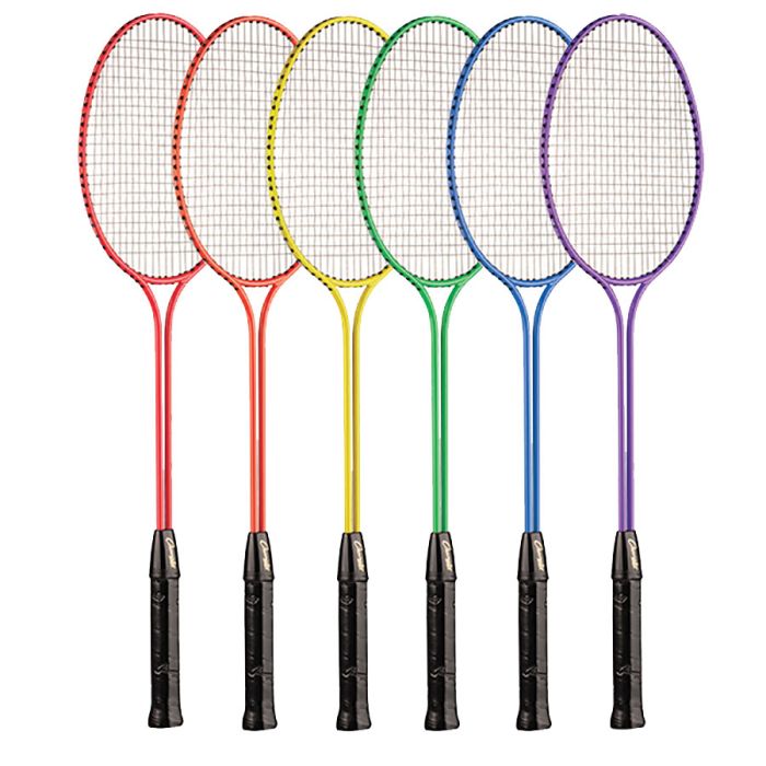Steel Twin Shaft Badminton Rackets 6 Color Set