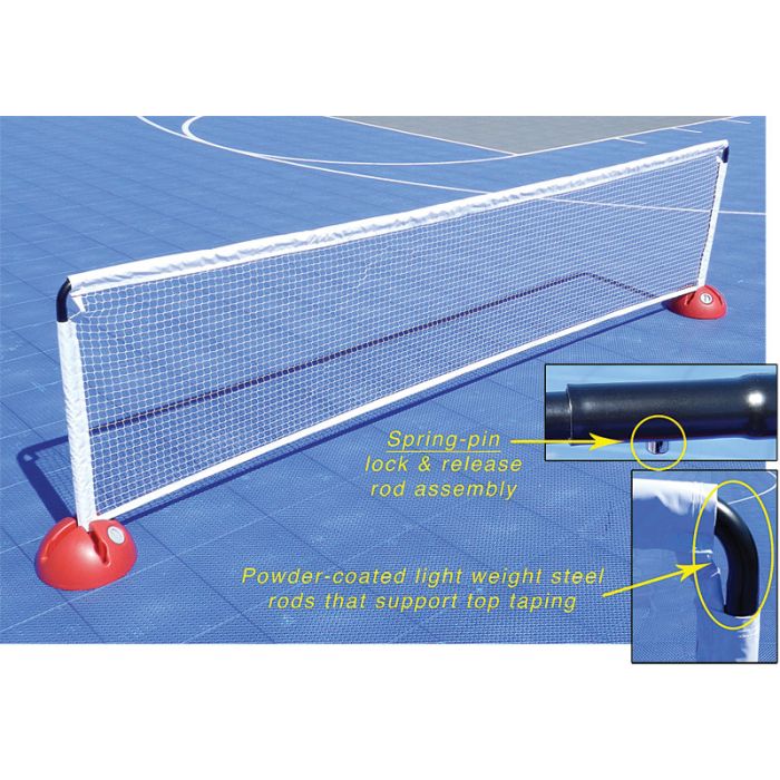 Floor Tennis Net System (With 2 Multi Domes)
