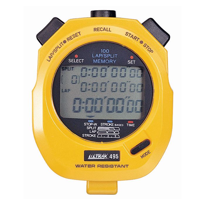 Ultrak 495 Stopwatch - yellow