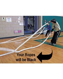 Children's Power Conditioning Rope 1" Black Polydac 30'L