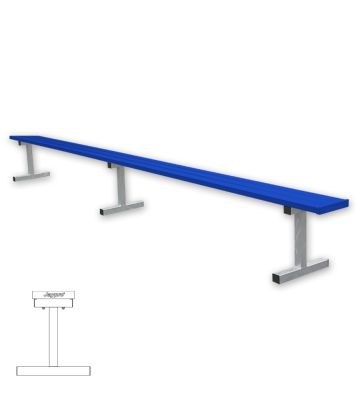 15'L Portable Powder-Coated Bench without Back