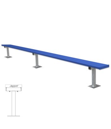 15'L Surface-Mounted Powder-Coated Bench without Back