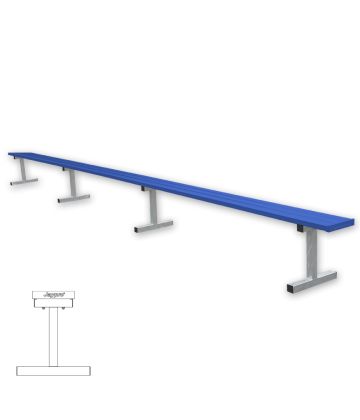21'L Portable Powder-Coated Bench without Back