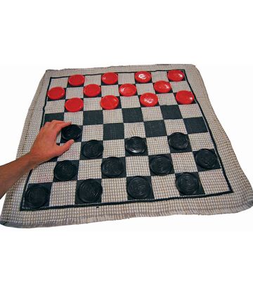 Jumbo Checkers & Backgammon Game Rug