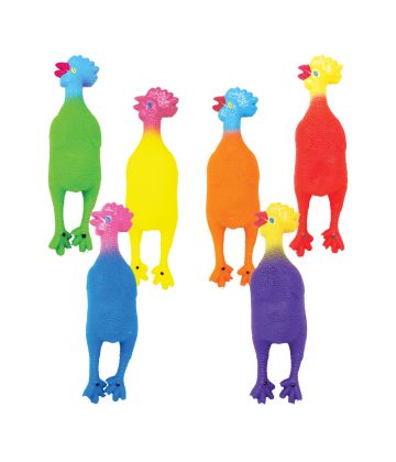 Molded PVC Chirping Chickens Set of 6