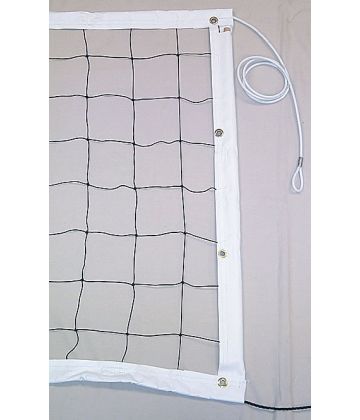 Carron Competition Volleyball Net, Steel Cable, Rope Bottom