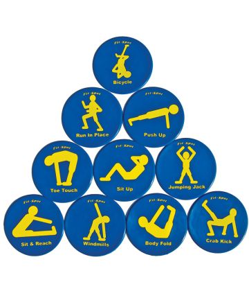 Set of 10 Poly Fitness Spots