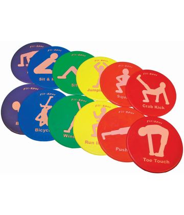 Multi-Color Poly Fitness Spots-Set of 12