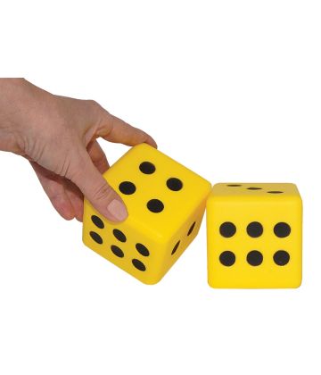 3" Coated Foam Dice - pair