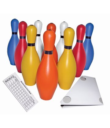 Multi-Color Plastic Bowling Pins