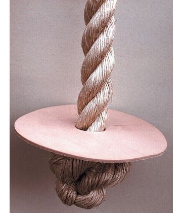 Turk's Head Knot w/ Leather Seat for manila rope