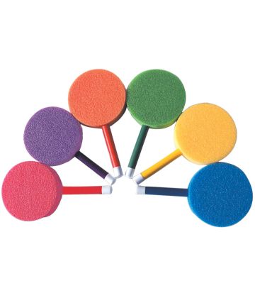 6-Color Set of Lollipop Paddles (7" Handle)