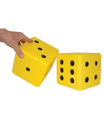 6" Coated Foam Dice - pair